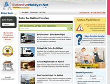 Tablet Screenshot of evdenevenakliyat.net